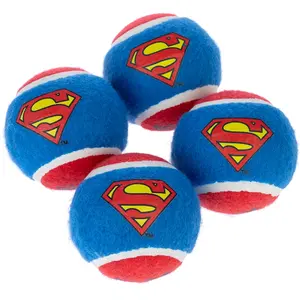 Warner Bros.  DC Set de balles de tennis Superman 4 pièces (Ø6,3cm chacune) Jouets pour chiens pas cher