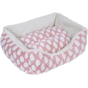 Lit douillet Fluffy zooplus Basics, rose, pour chien pas cher