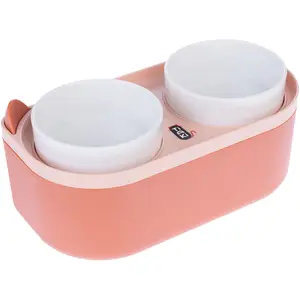 TIAKI gamelle double avec récipient pour nourriture 2 x 420 ml chien pas cher
