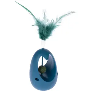 TIAKI Tumbler pour chat avec plumes et menthe à chat pas cher