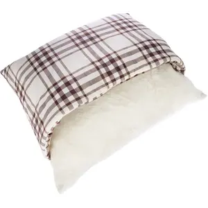 zooplus basics Lit coussin douillet à carreaux pour chien et chat - coussin : L 60 x l 50 x H 15 cm pas cher