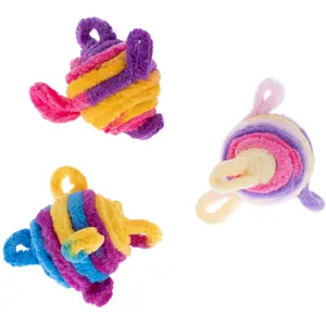 Lot de balles en laine TIAKI pour chat   lot de 3 balles pas cher