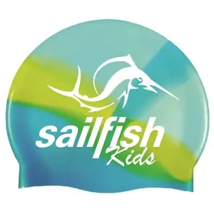 Bonnet de bain Sailfish - kids-blue/yellow pas cher