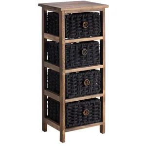 CARO-MÖBEL Chiffonnier PLUTO petite commode de nuit en bois de paulown...