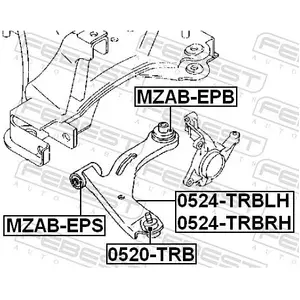 Comparateur de prix : Draagarmrubber MZABEPS Febest