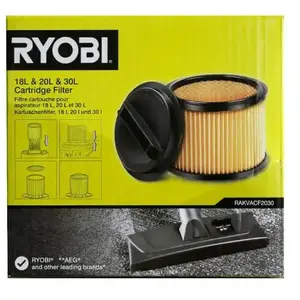 Filtre de rechange - Pour aspirateurs 18L - 20 l - 30L - RAKVACF2030 - Ryobi pas cher