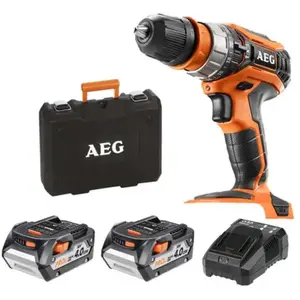 AEG - BSB18C2XLI-402CA perceus à percussion Batterie 18V 60Nm 30 Bits 2x4.0Ah pas cher