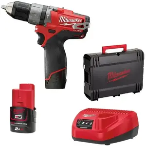 Perceuse percussion MILWAUKEE FUEL M12 FPD-202X - 2 batterie 12V 2.0 A... pas cher