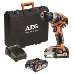 Perceuse-visseuse à percussion compacte - AEG - 18V - 50 Nm +2 batt. a... pas cher