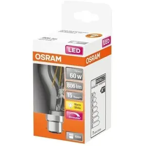 OSRAM - LED std clair filament variable 7W b22 806lm 2700K chaud pas cher