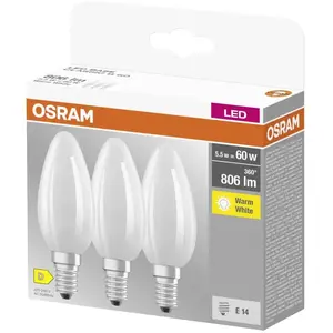 Comparateur de prix : Osram, Ampoule, Bougie (E14, 5.50 W, 806 lm, 3 x, D)