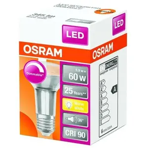 OSRAM - Ampoule led spot R63 variateur 59W60 E27 chaud boite 1