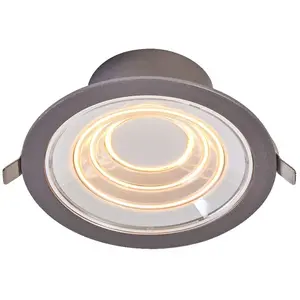 LEDVANCE DECOR FIL DL RIPPLE downlight, zilver, 9W, 850lm pas cher