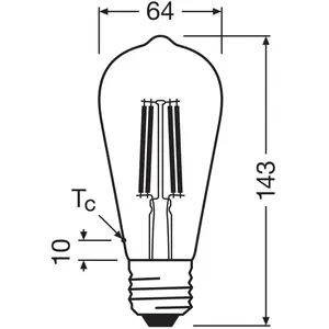 OSRAM Energy Class de forme Edison classique, 3,8 W / 806 lm, EEK A, l... pas cher