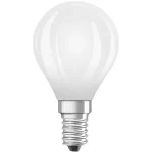 OSRAM Forme classique de mini boule, avec filament LED décoratif au design givré, A, E14, 1,2 W, 255 lm, 4000 K, blanc froid, sans chauffage, 100% lumière immédiate. pas cher