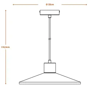 Ledvance LED Armatuur E27 | Decor Concrete Wood Pendant 320 mm E27 Dark Gray pas cher
