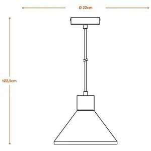 Ledvance LED Armatuur E27 | Decor Concrete Wood Pendant 220 mm E27 Dark Gray pas cher