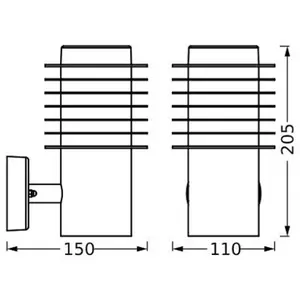 LEDVANCE ENDURA STYLE RONDO WALL - 9 W - 700 lm - Tableau mural - Gris fin - Indice de protection IP44 - Température de couleur 3 000 K - Blanc chaudVendu parbol