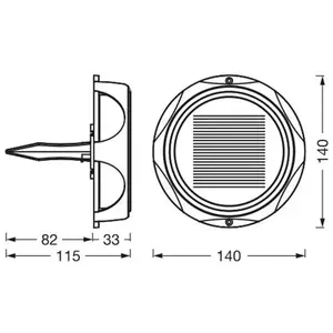 LEDVANCE Endura Style Round Wall Lampe d'extérieur 1,2 W, 60 lm, gris ...Vendu pargalaxus