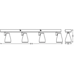 Ledvance, Applique + plafonnier, LED Spot Pear Black (840 lm, GU10) pas cher