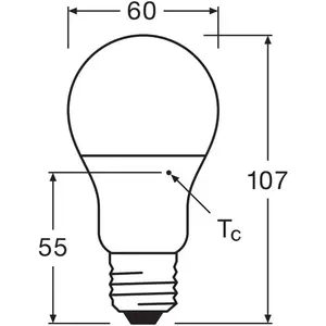 Osram - homelighting 4058075845640 led cee f (a - g) E27 8 w = 60 w bl... pas cher