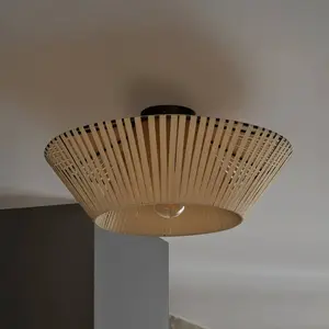 OSRAM Plafonnier  DECOR Stripes E27 Beige 405mm Plafonnier en acier et polyester avec design à rayures pas cher