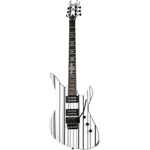Schecter Synyster Standard FR Gloss White / Black Stripes elektrische gitaar pas cher
