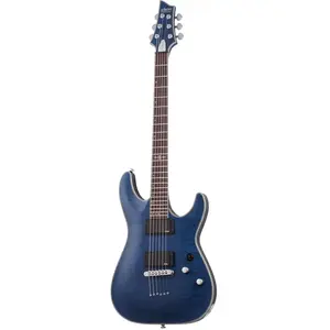 Schecter C-1 Platinum See Thru Midnight Blue Satin elektrische gitaar pas cher