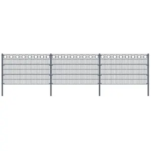 Clôture de jardin HOME DELUXE KREIS - Longueur: 10 m - Hauteur: 80 cm pas cher