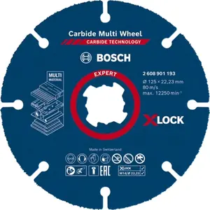 Comparateur de prix : Bosch - Disque carbure X-Lock Multiwheel Expert 125 mm - 2608901193