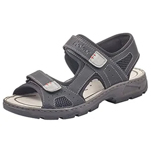 Rieker Sandales classiques pour homme 26156, Noir, 40 EU pas cher