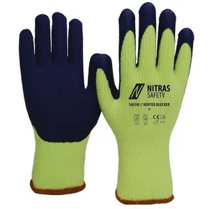 NITRAS Gant de protection contre le froid Winter Blocker taille 10 jaune/bleu en 388, en 511 catégorie epi ii tissu à boucles en cotonVendu parcdiscount