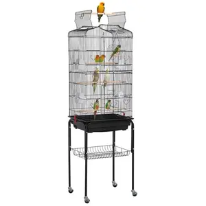 YAHEETECH Cage Oiseaux Volière Portable Design pour Perruche Calopsitte Canari I... pas cher