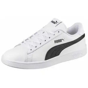 PUMA Smash V2 L, Baskets Unisexe-Adulte, Puma White Puma Black, 46 EU pas cher