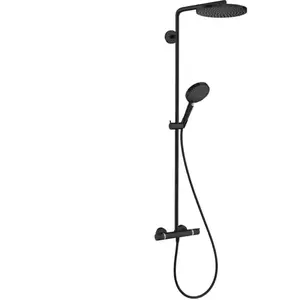 Hansgrohe Raindance S - Doucheset met thermostaat, diameter 24 cm, 3 stralen, EcoSmart+, matzwart 28825670