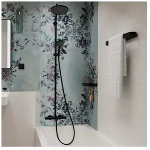 hansgrohe Activera S - Showerpipe - EcoSmart waterbesparend - Ecostat thermostaat - 240mm maat - 1 straalfunctie - Mat Zwart pas cher