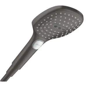 Hansgrohe Raindance Select E - Douchekop, 3 straalsoorten, EcoSmart, geborsteld zwart chroom 28728340