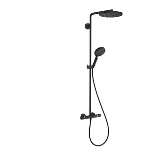 Hansgrohe Raindance S - Doucheset met thermostaat, diameter 24 cm, 3 stralen, EcoSmart, matzwart 28823670