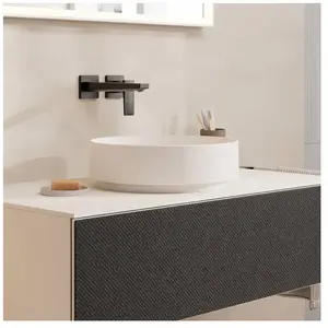 Hansgrohe Xuniva Evo S - Opbouwwastafel, diameter 40 cm, zonder overloop, zonder kraangat, mat beige 60323780
