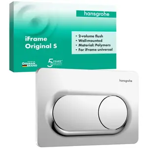 hansgrohe iFrame Original S drukplaatvoor dual flush chroom
