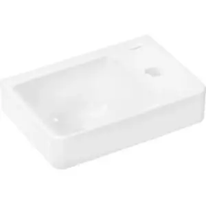 hansgrohe Xelu Q - fontein - met planchet rechts - 360/250 - met kraangat - zonder overloop - wit pas cher