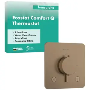 hansgrohe, Robinetterie de salle de bains, Ecostat Comfort Q Thermostat encastré pour 2 consommateurs, 33713140, 33713140 pas cher