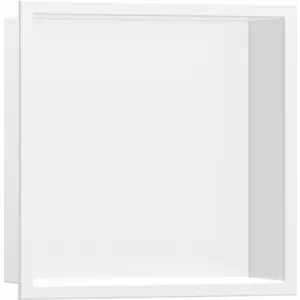 hansgrohe, Rangement pour douche, Niche murale XtraStoris Original avec cadre 300x300x70mm blanc mat pas cher