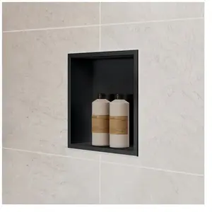 hansgrohe, Rangement pour douche, Niche murale XtraStoris Original avec cadre 300x300x70mm noir mat pas cher