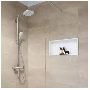 hansgrohe, Rangement pour douche, Niche murale XtraStoris Original avec cadre 300x150x70mm blanc mat pas cher