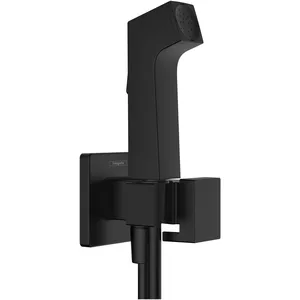 hansgrohe Bidette handdouche 1jet E EcoSmart voor koud water, met douchehouder en doucheslang, hoekig design, 29231670 pas cher