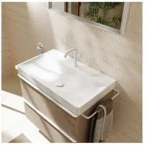 hansgrohe, Lavabo, Xelu Q lavabo, 800x480, suspendu, sans trop-plein, blanc, 6102 (480 mm, 800 mm)