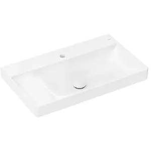 hansgrohe, Lavabo, Xelu Q lavabo avec tablette à gauche, 800x480, suspendu, sans trop-plein, blanc, 6103 (480 mm, 800 mm) pas cher