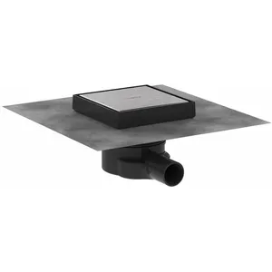Hansgrohe RainDrain Point - Vloerafvoer, 15x15 cm, geborsteld roestvrij staal 56249800