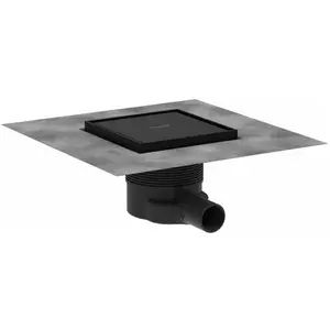 hansgrohe, Rigole de douche, HG Avaloir ponctuel RainDrain Brilliance set complet 150x150mm noir mat (467 mm) pas cher